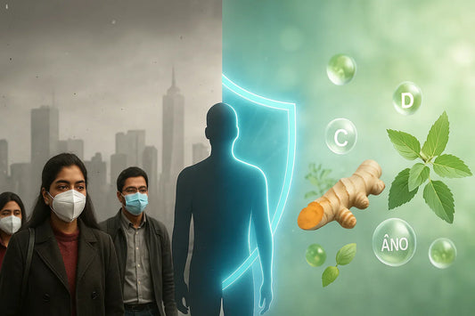 pollution and immunity, air pollution health effects, oxidative stress, immune system support, natural antioxidants, how to strengthen immunity, air pollution detox, vitamins for immunity, pollution and inflammation, nutraceuticals for immunity