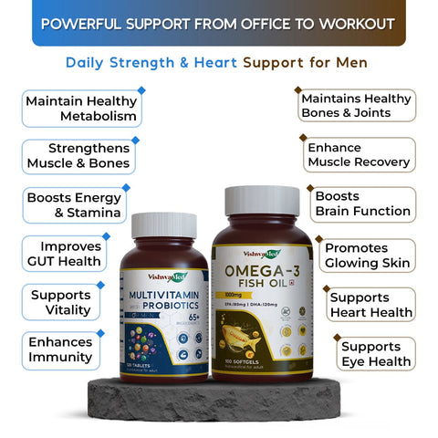 Multivitamin for Men + Omega-3 Fish Oil Combo