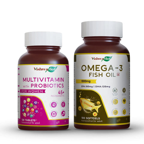 Multivitamin for Women + Omega-3 Fish Oil Combo