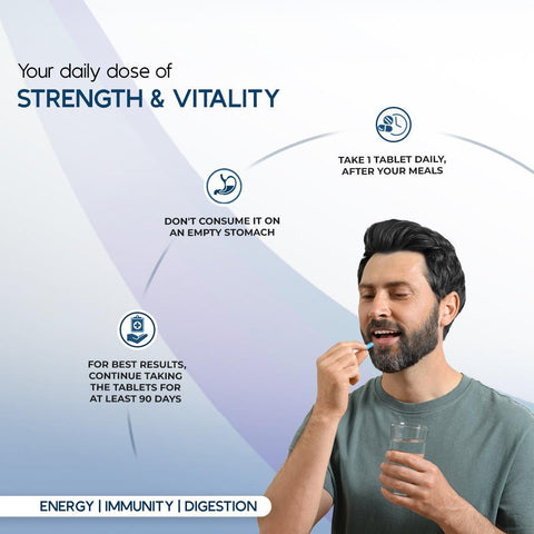 Vishwamed Multivitamin with Probiotics for Men | Daily Health and Wellness Support - VishwaMed