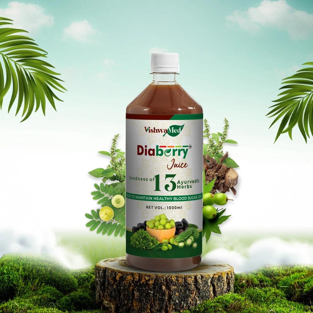 Diaberry Juice for Blood Sugar and Diabetes Management | Ayurvedic Formulation - VishwaMed