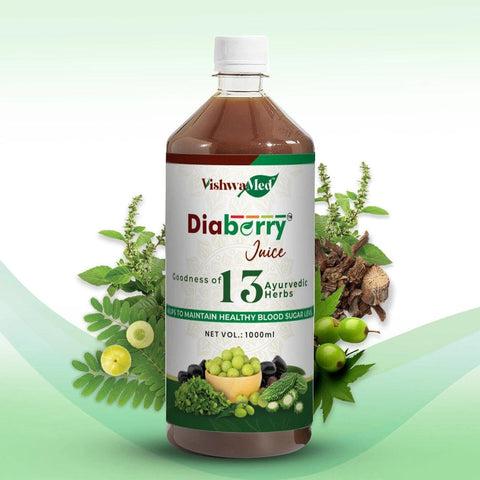 Diaberry Juice for Blood Sugar and Diabetes Management | Ayurvedic Formulation - VishwaMed