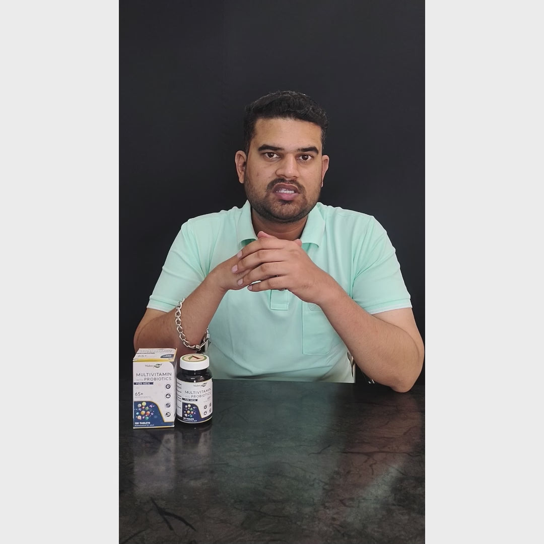 Multivitamin with Probiotics for Men | Daily Health and Wellness Support with 65+ Ingredients - 120 Tablets (4 Months Supply)