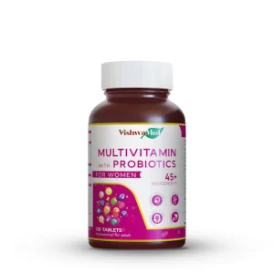 Multivitamin Tablets for Women with Probiotics | Women’s Multivitamin Tablet with Biotin, Iron, Calcium, Vitamin B12 & D3 | 45+ Ingredients for Immunity, Energy, Digestion, Hair & Skin – 120 Tablets