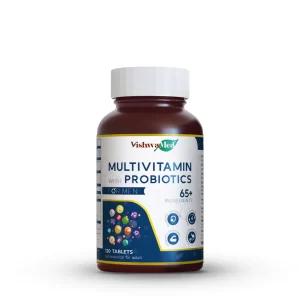 Multivitamin with Probiotics for Men | Daily Health and Wellness Support with 65+ Ingredients - 120 Tablets (4 Months Supply)