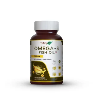 VishwaMed Omega 3 Fish Oil | Advanced Heart and Brain Support - 100 Softgels (1 Month Supply)